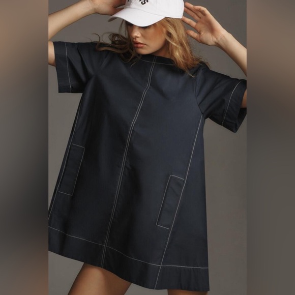 Anthropologie Dresses & Skirts - NWOT Maeve Short-Sleeve Crew Neck Swing Dress